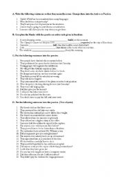 English Worksheet: the passive 