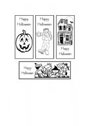 English Worksheet: Halloween bookmark