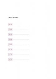English Worksheet: What time is it?
