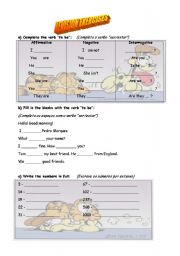 English Worksheet: Revision exercises - verb to be 