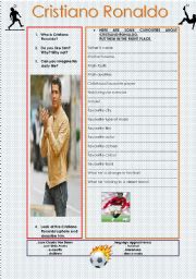 English Worksheet: cristiano ronaldo