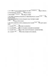 English worksheet: would rather and would prefer