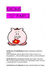 English Worksheet: IDIOMS 