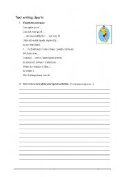 English worksheet: sports