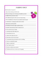 English Worksheet: Passive Voice