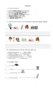 English worksheet: Revision Worksheet