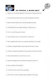 English Worksheet: common mistakes