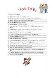 English worksheet: to be