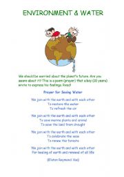 English Worksheet: Environment & Water