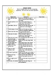 English Worksheet: British Idioms