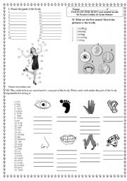 Parts of the body and related words