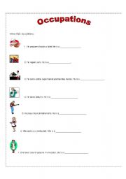 English worksheet: Occupations 