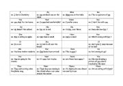 English Worksheet: chart - pronouns / recognizing tenses 