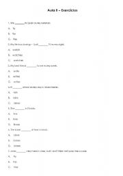 English Worksheet: Exercise - SP
