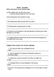 English Worksheet: I wish