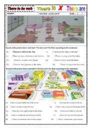 English Worksheet: there to be verb