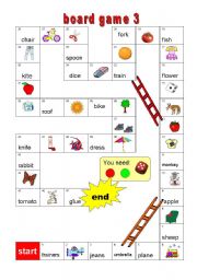 English Worksheet: board game