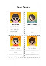 English Worksheet: Know People