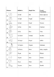 English worksheet: Irregular verbs 34-46