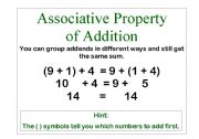 English Worksheet: Associative Property Poster