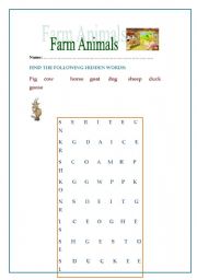 English Worksheet: ANIMAL FARM