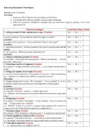 Summary Discussion Techniques