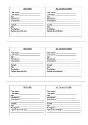 English Worksheet: Friends Profiles