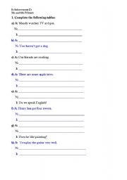 English worksheet: Reinforcement (2)