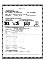 English worksheet: elementary test