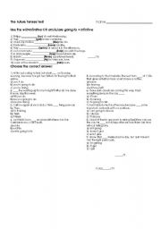 English Worksheet: The Future Tenses Test