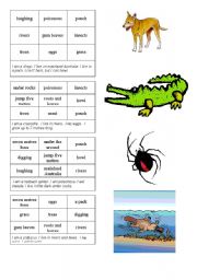English Worksheet: Aussie Animals Bingo 2 of 2