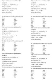 English worksheet: warm up with easy words