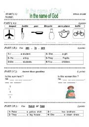English Worksheet: Start With English 2 _ Final Exam