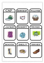 CLOTHES - MEMORY GAME 2/2 