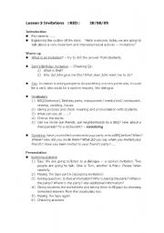 English Worksheet: Invitations and arrangements