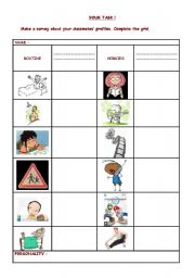 English worksheet: Routine and hobbies