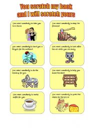 English Worksheet: FIRST CONDITIONAL: IF YOU SCRATCH MY BACK, I WILL SCRATCH YOURS. (Part 1)