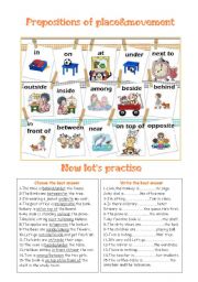 English Worksheet: Prepositions of place