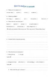 English Worksheet: A cartoon