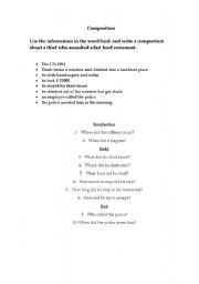 English worksheet: A robbery