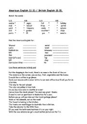 English Worksheet: USA & UK equivalents