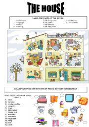 English Worksheet: the house