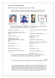 English Worksheet: Lesson Plan- Intermediate Students- Discussing feelings, reading and writing