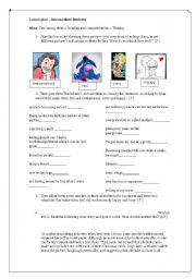 English worksheet: Lesson Plan- Intermediate Students- Discussing feelings, reading and writing