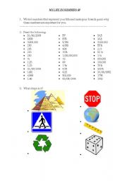 English worksheet: Maths in English