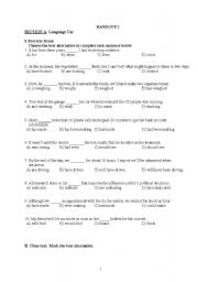 English worksheet: complete test-rewrites - cloze tests