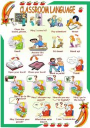 English Worksheet: Classroom language 