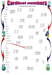 English Worksheet: Cardinal numbers 1-100