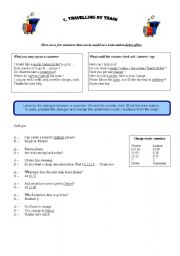 English Worksheet: Travelling by train