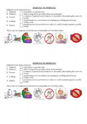 English Worksheet: avian vs. swine flu